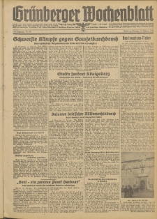 Gr&uuml;nberger Wochenblatt: Zeitung f&uuml;r Stadt und Land, No. 38. (15. Februar 1944)