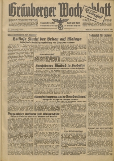 Grünberger Wochenblatt: Tageszeitung für Stadt und Land, No. 6. (8. Januar 1942)