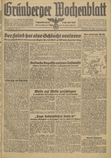 Grünberger Wochenblatt: Tageszeitung für Stadt und Land, No. 10. (13. Januar 1942)