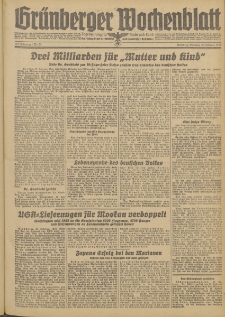 Grünberger Wochenblatt: Zeitung für Stadt und Land, No. 50. (29. Februar 1944)