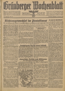 Grünberger Wochenblatt: Tageszeitung für Stadt und Land, No. 16. (20. Januar 1942)