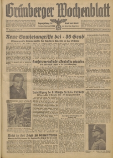 Grünberger Wochenblatt: Tageszeitung für Stadt und Land, No. 19. (23. Januar 1942)