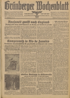 Grünberger Wochenblatt: Tageszeitung für Stadt und Land, No. 23. (28. Januar 1942)