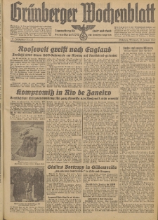 Grünberger Wochenblatt: Tageszeitung für Stadt und Land, No. 23. (28. Januar 1942)