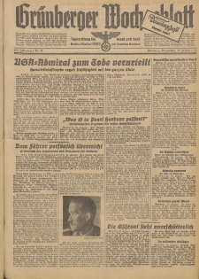 Grünberger Wochenblatt: Tageszeitung für Stadt und Land, No. 24. (29. Januar 1942)