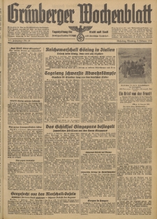 Grünberger Wochenblatt: Tageszeitung für Stadt und Land, No. 28. (3. Februar 1942)