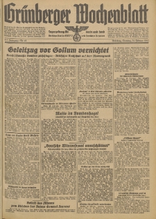Grünberger Wochenblatt: Tageszeitung für Stadt und Land, No. 46. (24. Februar 1942)
