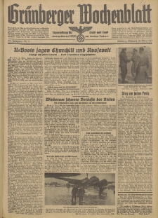 Grünberger Wochenblatt: Tageszeitung für Stadt und Land, No. 71. (25. März 1942)