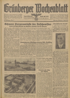 Grünberger Wochenblatt: Tageszeitung für Stadt und Land, No. 77. (1. April 1942)