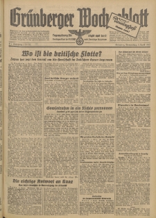Grünberger Wochenblatt: Tageszeitung für Stadt und Land, No. 82. (9. April 1942)