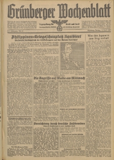 Grünberger Wochenblatt: Tageszeitung für Stadt und Land, No. 83. (10. April 1942)
