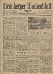 Grünberger Wochenblatt: Tageszeitung für Stadt und Land, No. 86. (14. April 1942)