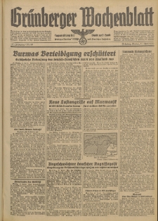Grünberger Wochenblatt: Tageszeitung für Stadt und Land, No. 89. (17. April 1942)