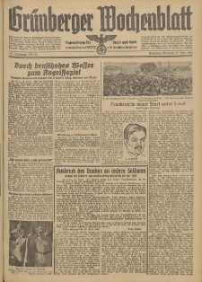 Grünberger Wochenblatt: Tageszeitung für Stadt und Land, No. 93. (22. April 1942)