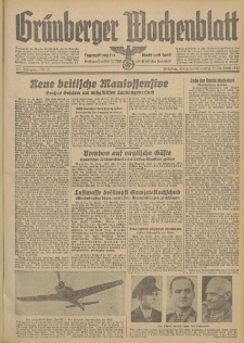 Grünberger Wochenblatt: Tageszeitung für Stadt und Land, No. 96. (25./26. April 1942)
