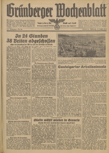 Grünberger Wochenblatt: Tageszeitung für Stadt und Land, No. 99. (29. April 1942)