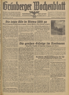 Grünberger Wochenblatt: Tageszeitung für Stadt und Land, No. 103. (5. Mai 1942)