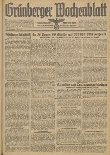 Grünberger Wochenblatt: Tageszeitung für Stadt und Land, No. 112. (15. Mai 1942)