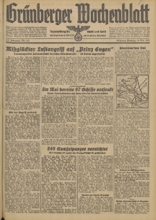 Grünberger Wochenblatt: Tageszeitung für Stadt und Land, No. 115. (19. Mai 1942)