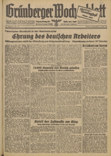 Grünberger Wochenblatt: Tageszeitung für Stadt und Land, No. 117. (21. Mai 1942)