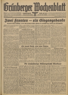 Grünberger Wochenblatt: Tageszeitung für Stadt und Land, No. 118. (22. Mai 1942)