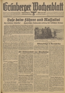 Grünberger Wochenblatt: Tageszeitung für Stadt und Land, No. 124. (30./31. Mai 1942)