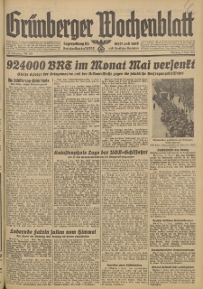 Grünberger Wochenblatt: Tageszeitung für Stadt und Land, No. 126. (2. Juni 1942)