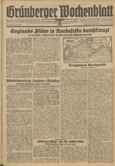 Grünberger Wochenblatt: Tageszeitung für Stadt und Land, No. 136. (13./14. Juni 1942)