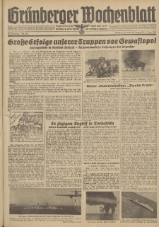 Grünberger Wochenblatt: Tageszeitung für Stadt und Land, No. 142. (20./21. Juni 1942)