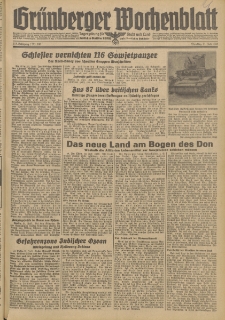 Grünberger Wochenblatt: Tageszeitung für Stadt und Land, No. 168. (21. Juli 1942)