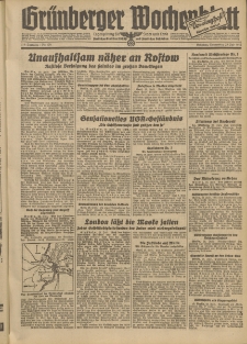 Grünberger Wochenblatt: Tageszeitung für Stadt und Land, No. 170. (23. Juli 1942)