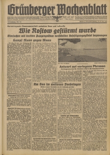 Grünberger Wochenblatt: Tageszeitung für Stadt und Land, No. 172. (25./26. Juli 1942)