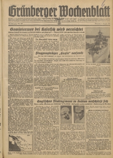 Grünberger Wochenblatt: Tageszeitung für Stadt und Land, No. 187. (12. August 1942)