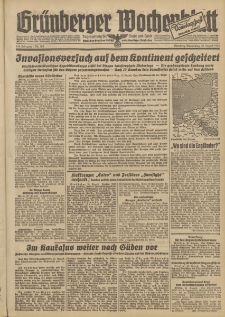 Grünberger Wochenblatt: Tageszeitung für Stadt und Land, No. 194. (20. August 1942)