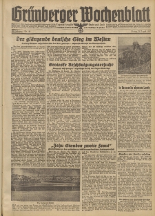 Grünberger Wochenblatt: Tageszeitung für Stadt und Land, No. 195. (21. August 1942)