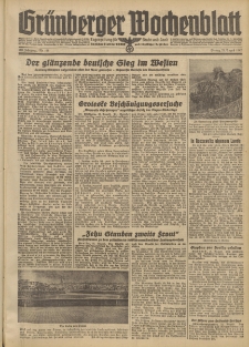 Grünberger Wochenblatt: Tageszeitung für Stadt und Land, No. 195. (21. August 1942)