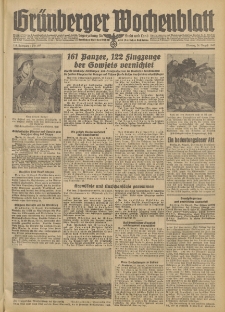 Grünberger Wochenblatt: Tageszeitung für Stadt und Land, No. 197. (24. August 1942)