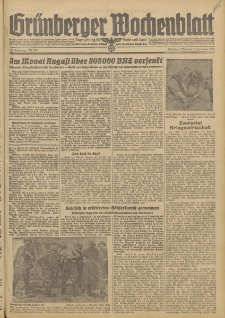 Grünberger Wochenblatt: Tageszeitung für Stadt und Land, No. 205. (2. September 1942)