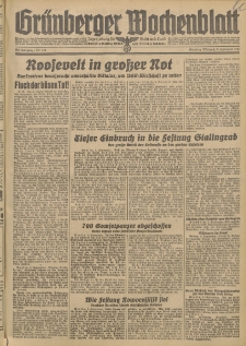 Grünberger Wochenblatt: Tageszeitung für Stadt und Land, No. 211. (9. September 1942)