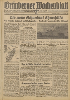 Grünberger Wochenblatt: Tageszeitung für Stadt und Land, No. 214. (12./13. September 1942)