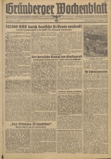 Grünberger Wochenblatt: Tageszeitung für Stadt und Land, No. 215. (14. September 1942)