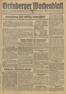 Grünberger Wochenblatt: Tageszeitung für Stadt und Land, No. 216. (15. September 1942)
