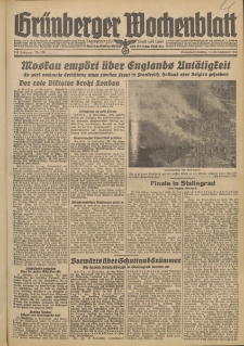 Grünberger Wochenblatt: Tageszeitung für Stadt und Land, No. 220. (19./20. September 1942)