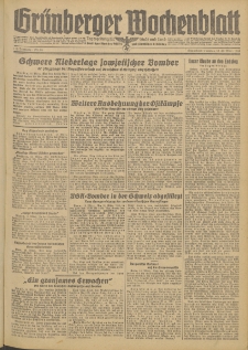 Grünberger Wochenblatt: Zeitung für Stadt und Land, No. 66. (18./19. März 1944)