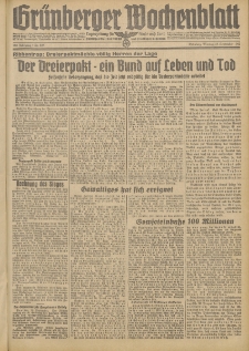Grünberger Wochenblatt: Tageszeitung für Stadt und Land, No. 227. (28. September 1942)