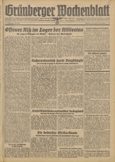Grünberger Wochenblatt: Tageszeitung für Stadt und Land, No. 229. (30. September 1942)