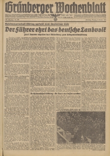 Grünberger Wochenblatt: Tageszeitung für Stadt und Land, No. 233. (5. Oktober 1942)