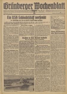 Grünberger Wochenblatt: Tageszeitung für Stadt und Land, No. 235. (7. Oktober 1942)