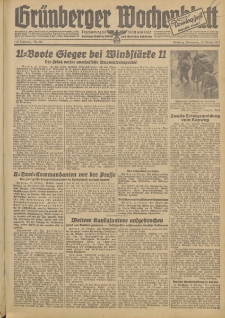 Grünberger Wochenblatt: Tageszeitung für Stadt und Land, No. 242. (15. Oktober 1942)
