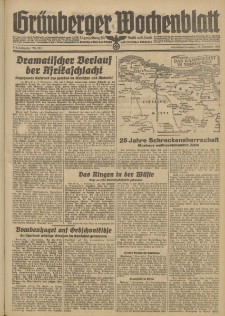 Grünberger Wochenblatt: Tageszeitung für Stadt und Land, No. 262. (7./8. November 1942)